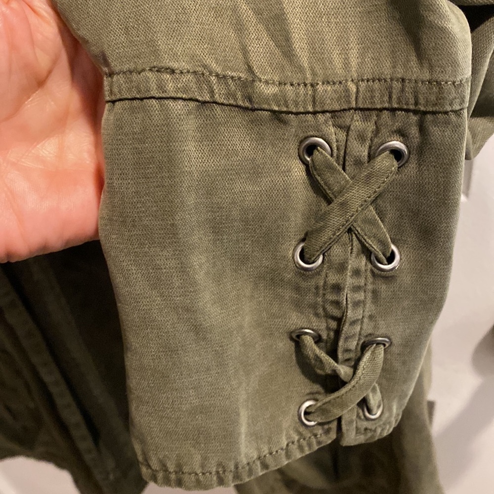 Dark Green Lightweight Jacket Large Excellent Con… - image 3